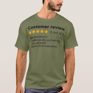 Best Machinist Funny Review Job Beruf Metal T-Shirt