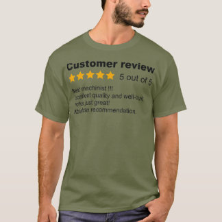Best Machinist Funny Review Job Beruf Metal T-Shirt