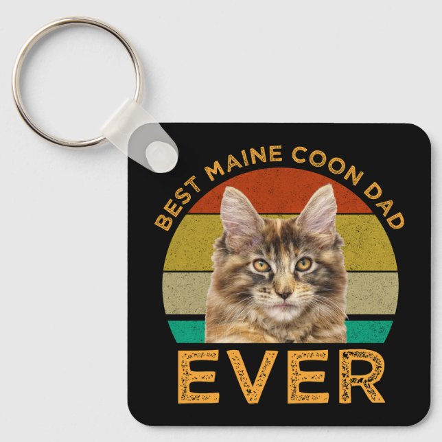 Best Maine Coon Vater je Schlüsselanhänger (Vorderseite)