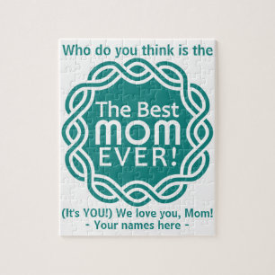 BEST MAMA, benutzerdefiniertes Text- und Farbpuzzl