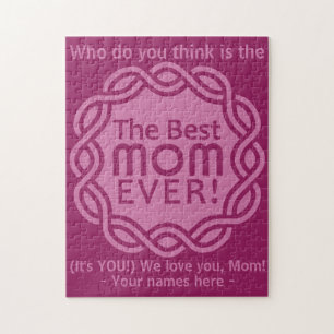 BEST MAMA, benutzerdefiniertes Text- und Farbpuzzl