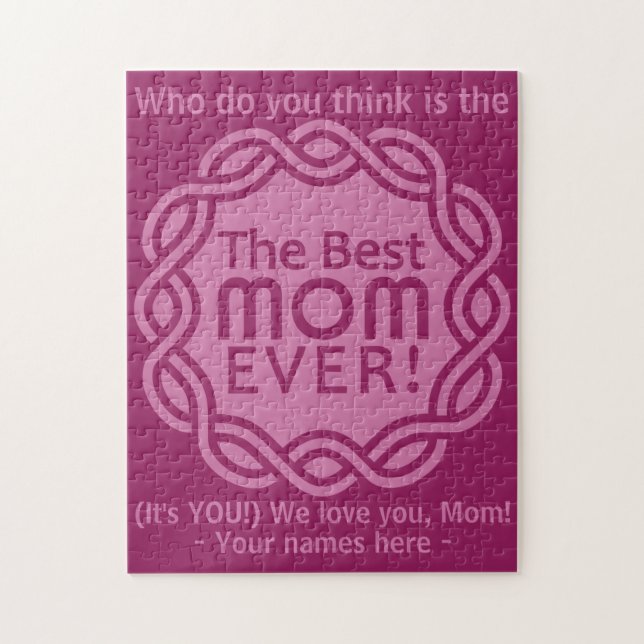 BEST MAMA, benutzerdefiniertes Text- und Farbpuzzl (Vertikal)