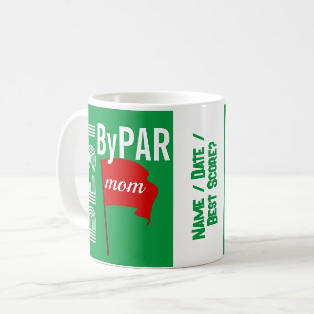 "Best Mama by Par" - kundenspezifische Kaffee-Tass Kaffeetasse (Vorderseite Links)