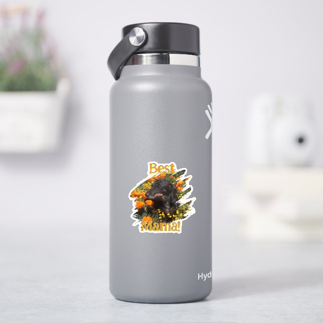 Best Mama! Dachshund Aufkleber (HydroFlask)