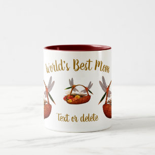 Best Mama Dragonflies Blume Basket Personalisiert Zweifarbige Tasse