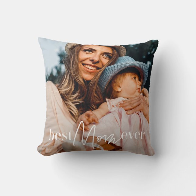 Best Mama Ever Modern Classic Einfach Elegantes Fo Kissen (Vorderseite)