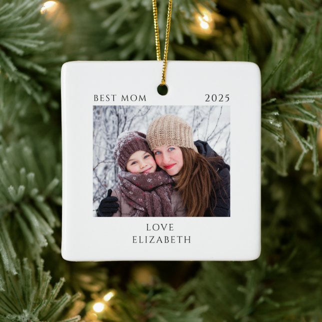 Best Mama Foto Keramikornament (Baum)