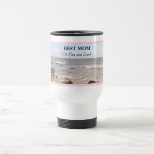 Best Mama Foto Wavy Atlantic Ocean Blue Sky Reisebecher