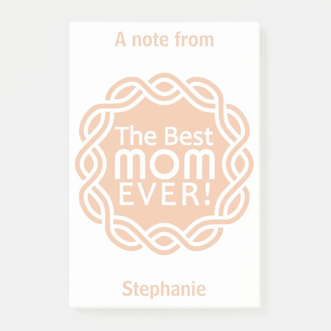 BEST MAMA individuelle Name & Farbe PostIt Notizen (Vorderseite)