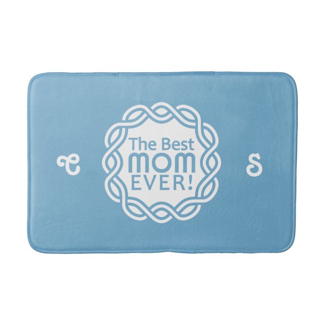 BEST MAMA individuelle Name & Monogramm Badmatten Badematte (Vorderseite)