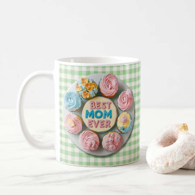BEST-MAMA JE Cupcake Tasse Design (Mit Donut)
