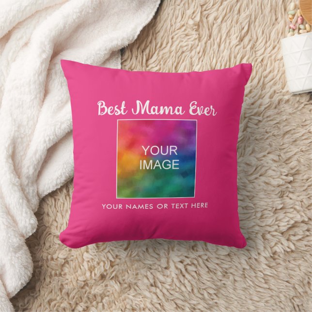 Best Mama jemals Custom Typografy Family Template Kissen (Decke)