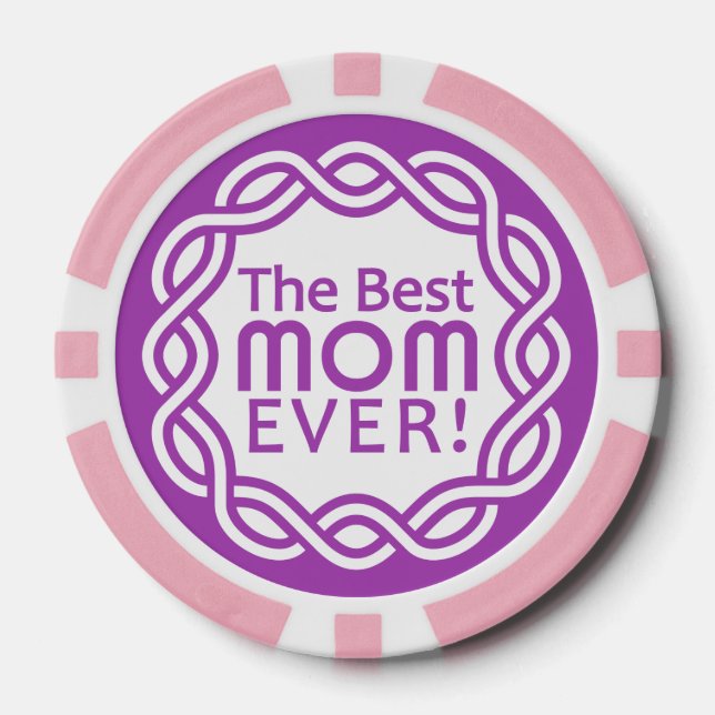 BEST MAMA kundenspezifische Monogramm-Poker-Chips Pokerchips (Vorderseite)