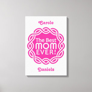 BEST-MAMA-Sonderausdruck für Monogramm Leinwanddruck