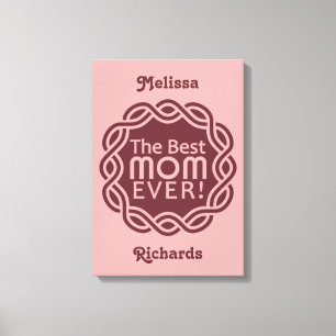 BEST-MAMA-Sonderausdruck für Monogramm Leinwanddruck