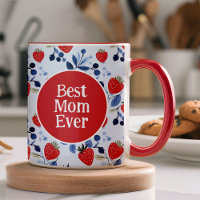 Best Mama Strawberry Pattern Foto