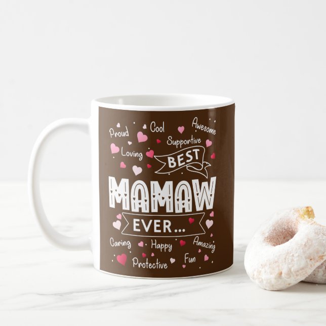 Best Mamaw Ever Funny First Time Grandma Mothers Kaffeetasse (Mit Donut)