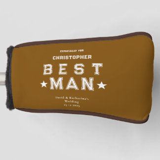 Best Man Appreciation Gift Brown Golf Headcover