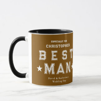 Best Man Appreciation Gift Brown Tasse