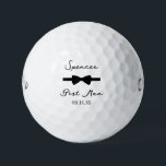 Best Man Black Bow Tie Golfball<br><div class="desc">These golf balls are a great favor for the best man in your wedding. They feature a black bow tie with the best man's name above it in a modern script font and the words Best Man along with the wedding date below. They'd be great for a bachelor party or...</div>