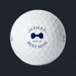 Best Man Blue Bow Tie Golfball<br><div class="desc">These golf balls are a great favor for the best man in your wedding. They feature a blue bow tie with the best man's name and the words Best Man in a modern CAP font along with the wedding date. They'd be great for a bachelor party or weekend. The job...</div>