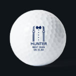 Best Man Blue Bow Tie With Suspenders Golfball<br><div class="desc">These golf balls are a great favor for the best man in your wedding. If all your wedding party will be wearing suits this design with suspenders and a bow tie in blue would be perfect. Casual yet formal. They will love that they are practical and usable. They'd be great...</div>