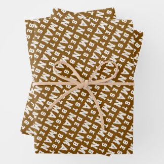 Best Man Brown Geschenkpapier Set