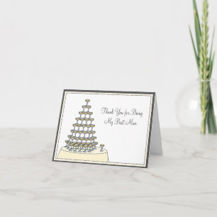 Best Man Funny Carte de remerciements - Toasts