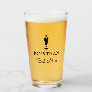 Best Man Gift Wedding Party Custom Glas