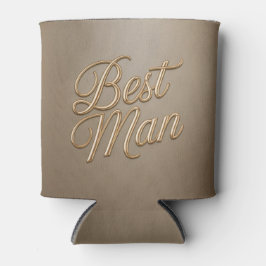 Best Man Gold Script Can Cooler Dosenkühler