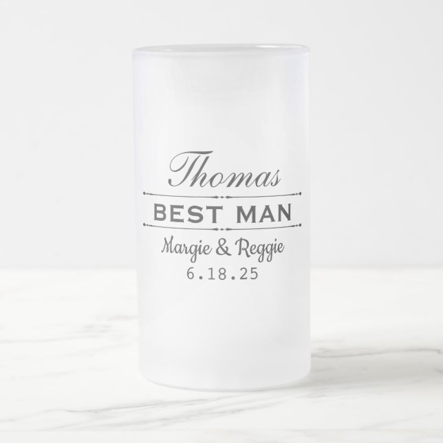 BEST MAN MARIAGE FROSTED MUG (16 oz) (Centre)