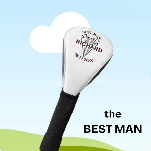 Best Man Wedding Custom Name Date Gift Golf Headcover