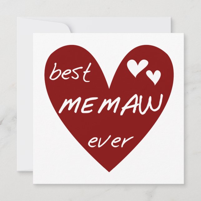 Best Memaw - T - Shirt und Geschenke für das Rote  (Vorderseite)