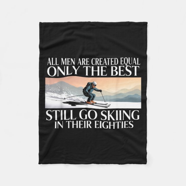 Best Men Still Go Skiing In Their Seventies Gifts  Fleecedecke (Vorderseite)