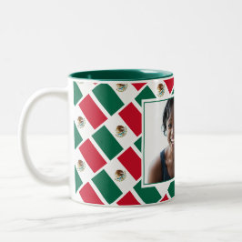 BEST MEXIKAN MAMA Personalisiert MEXIKO-Flag Foto Zweifarbige Tasse