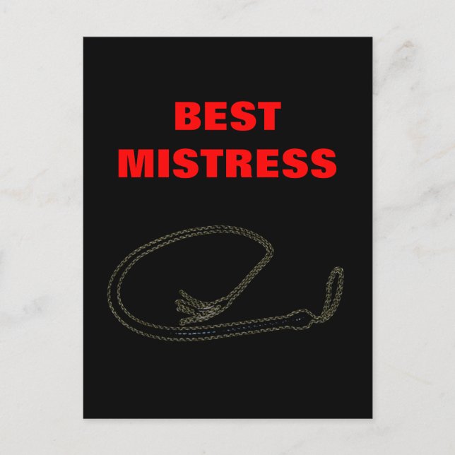 BEST MISTRESS POSTKARTE (Vorderseite)