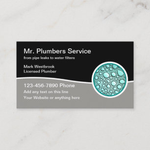 Best Modern Plumber Service Business Cards Visitenkarte