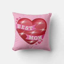 Best Mom 3D Glossy Red Heart Mother's Day Gif