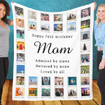Best Mom 70th Birthday Photo Collage White Fleecedecke<br><div class="desc">Celebrate your Mom's 70th birthday in style with this custom fleece blanket! Show your Mom how much you love her with this gorgeous photo collage template featuring your favorite memories and moments together. This warm and cozy blanket is the perfect way to make sure Mom will never forget this special...</div>