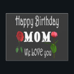 Best Mom Birthday Design  Einladungspostkarte<br><div class="desc">Wonderful cute birthday design for your lovely mom</div>