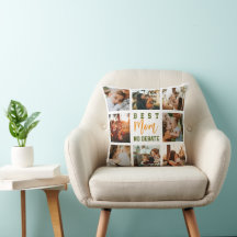 Best Mom Cute Trendy Collage Soft Pillow