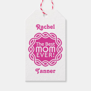 BEST MOM étiquettes cadeaux personnalisées