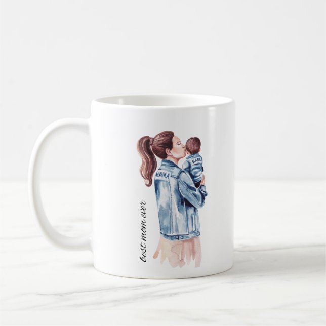 Best Mom ever Boys mom Kaffeetasse (Links)