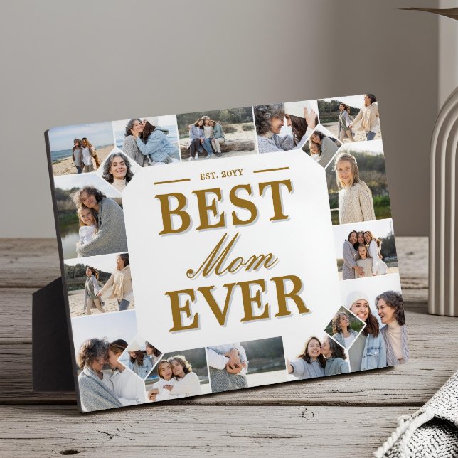 Best Mom Ever Father's Day Photo Frame Collage Fotoplatte (Best Mom Ever Father's Day Photo Frame Collage)