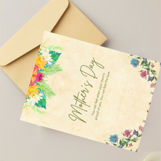 Best Mom Ever Floral Mother’s Day Card Postkarte