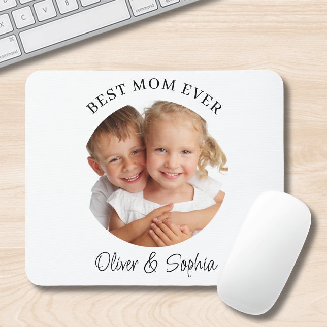 Best Mom Ever Mother's Day Photo  Mousepad (Von Creator hochgeladen)