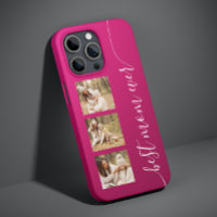 Best Mom Ever Photo Picture  Elegant Script Pink