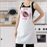 Best Mom Ever Photo Pink  Schürze<br><div class="desc">This Best Mom Ever Photo Apron is decorated with the word Mom in stylish pink typography.
Easily customizable with your photo.
Makes a perfect Mother's Day gift.</div>