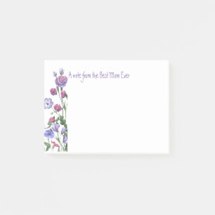 Best Mom Ever Quote Summer Garden Flowers Post-it Klebezettel