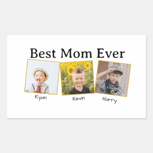 Best Mom Ever Rechteckiger Aufkleber (Vorderseite)
